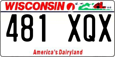 WI license plate 481XQX