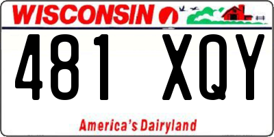 WI license plate 481XQY