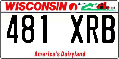 WI license plate 481XRB