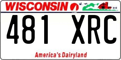 WI license plate 481XRC