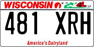WI license plate 481XRH