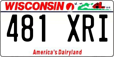 WI license plate 481XRI