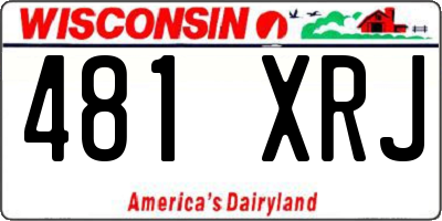 WI license plate 481XRJ