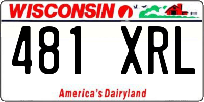 WI license plate 481XRL