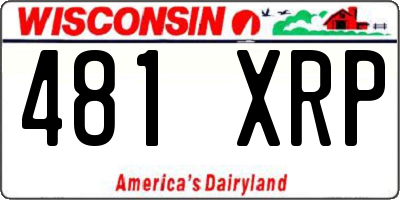 WI license plate 481XRP