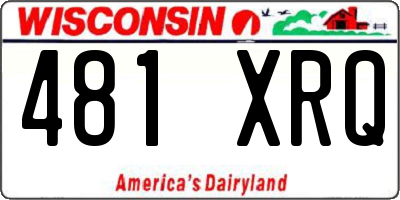 WI license plate 481XRQ