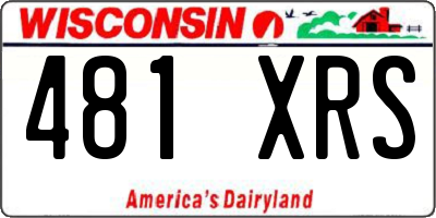 WI license plate 481XRS