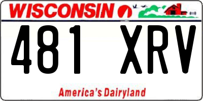 WI license plate 481XRV