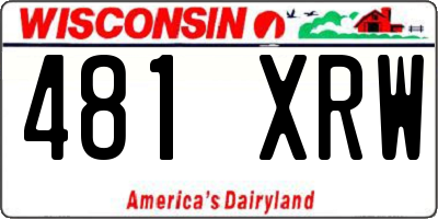 WI license plate 481XRW