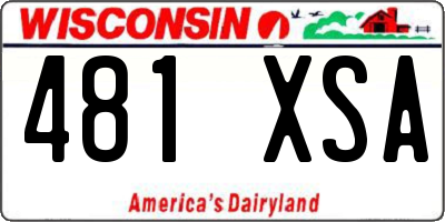 WI license plate 481XSA