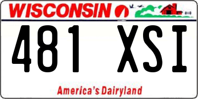 WI license plate 481XSI