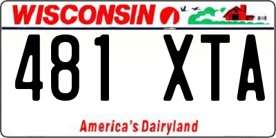 WI license plate 481XTA