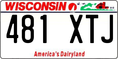 WI license plate 481XTJ