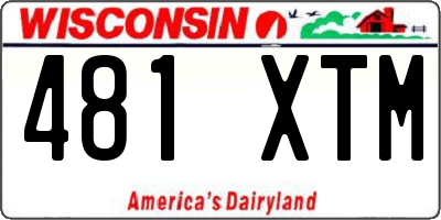 WI license plate 481XTM