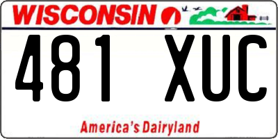 WI license plate 481XUC
