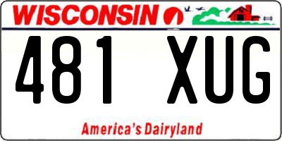 WI license plate 481XUG