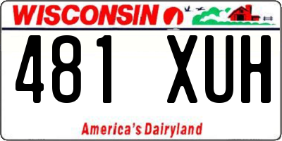 WI license plate 481XUH