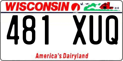WI license plate 481XUQ