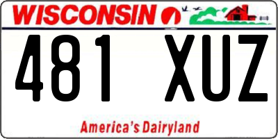WI license plate 481XUZ