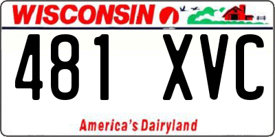 WI license plate 481XVC