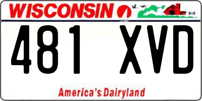 WI license plate 481XVD