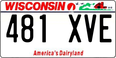 WI license plate 481XVE