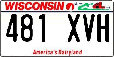WI license plate 481XVH
