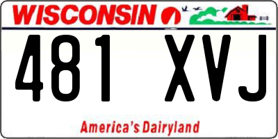 WI license plate 481XVJ