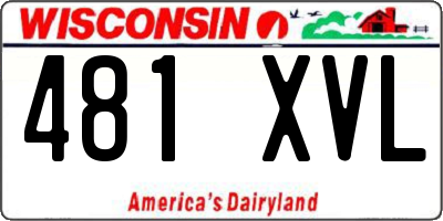 WI license plate 481XVL