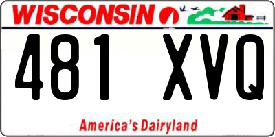 WI license plate 481XVQ