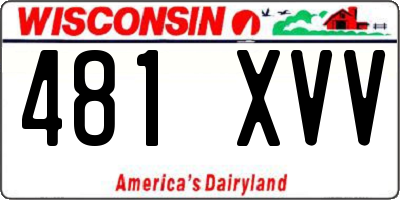WI license plate 481XVV