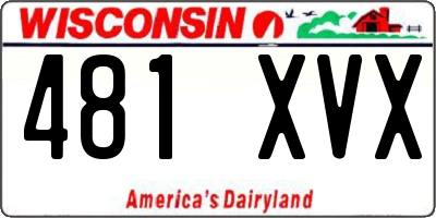 WI license plate 481XVX