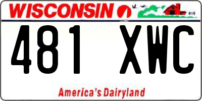 WI license plate 481XWC