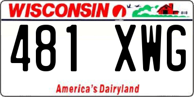 WI license plate 481XWG