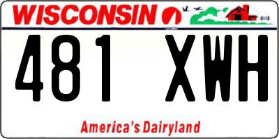 WI license plate 481XWH