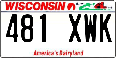 WI license plate 481XWK