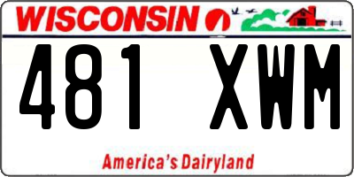 WI license plate 481XWM