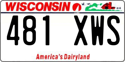 WI license plate 481XWS
