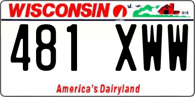 WI license plate 481XWW