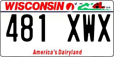 WI license plate 481XWX