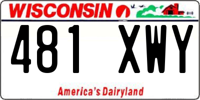 WI license plate 481XWY