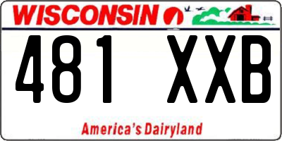 WI license plate 481XXB