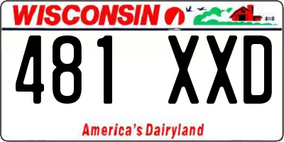 WI license plate 481XXD