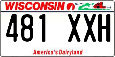 WI license plate 481XXH