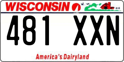 WI license plate 481XXN