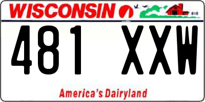 WI license plate 481XXW