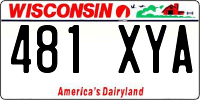 WI license plate 481XYA