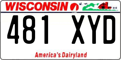 WI license plate 481XYD
