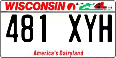 WI license plate 481XYH