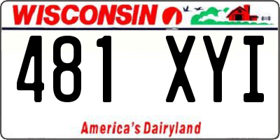 WI license plate 481XYI
